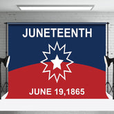 Aperturee - Blue Red June 19th 1865 Happy Juneteenth Backdrop