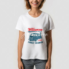 Aperturee - Blue Retro RV Camper Family Reunion T-Shirt