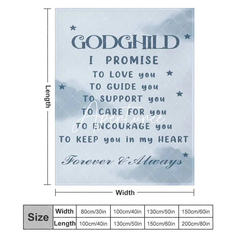 Aperturee - Blue Sky Cloud Godchild Christ Belief Text Blanket