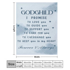 Aperturee - Blue Sky Cloud Godchild Christ Belief Text Blanket