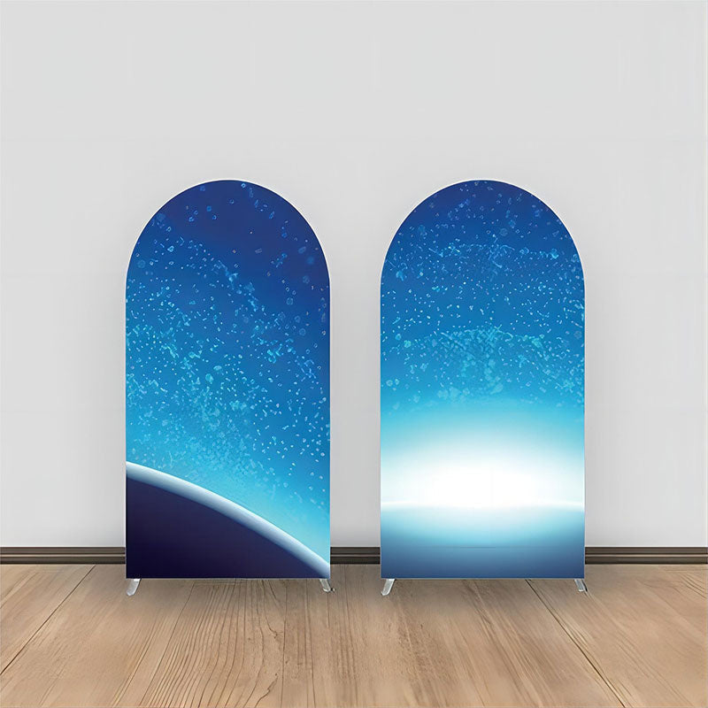 Aperturee - Blue Sky Light Galaxy Double Sided Arch Backdrop