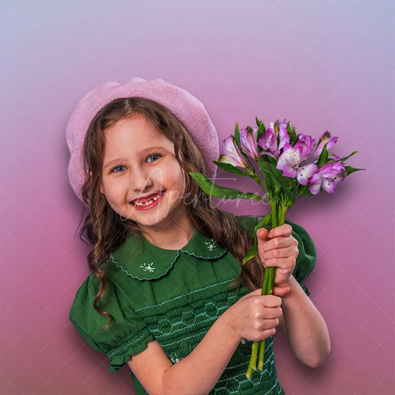 Aperturee - Blush Gradient Pink Photography Backdrop For Studio