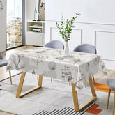 Aperturee - Boat Nautical Map Compass Gray Rectangle Tablecloth