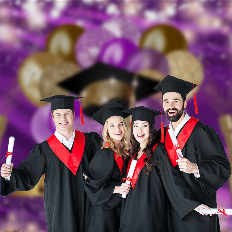 Aperturee - Bokeh Glitter Purple Gold Grad Photography Backdrop