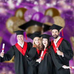 Aperturee - Bokeh Glitter Purple Gold Grad Photography Backdrop