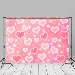 Aperturee - Bokeh Pink Heart Valentines Day Photography Backdrop