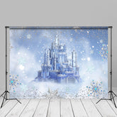 Aperturee - Bokeh Winter Ice Snow Castle Kids Photo Backdrop