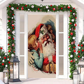 Aperturee - Boy Santa Claus Christmas Door Cover Decoration