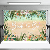 Aperturee - Bride To Be Floral Sand Sea Bridal Shower Backdrop