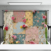 Aperturee - Broken Colorful Wallpaper Decoration Photo Backdrop