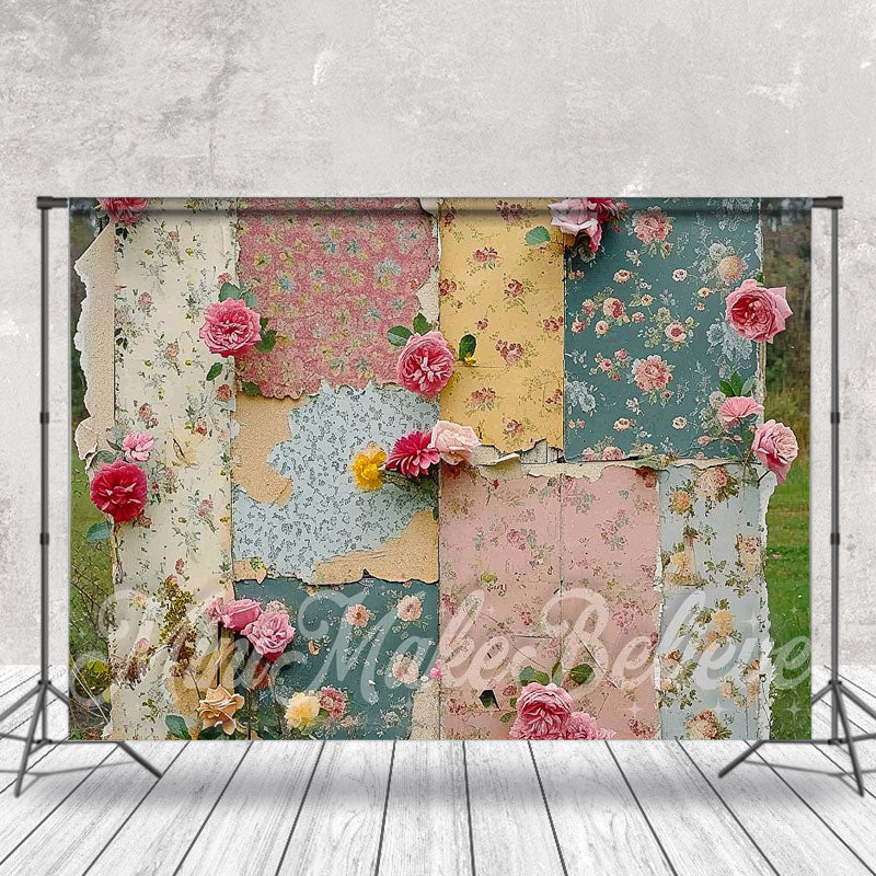 Aperturee - Broken Colorful Wallpaper Decoration Photo Backdrop