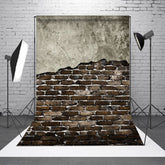 Aperturee - Brown Brick Wall Texture Photography Studio Backdrop