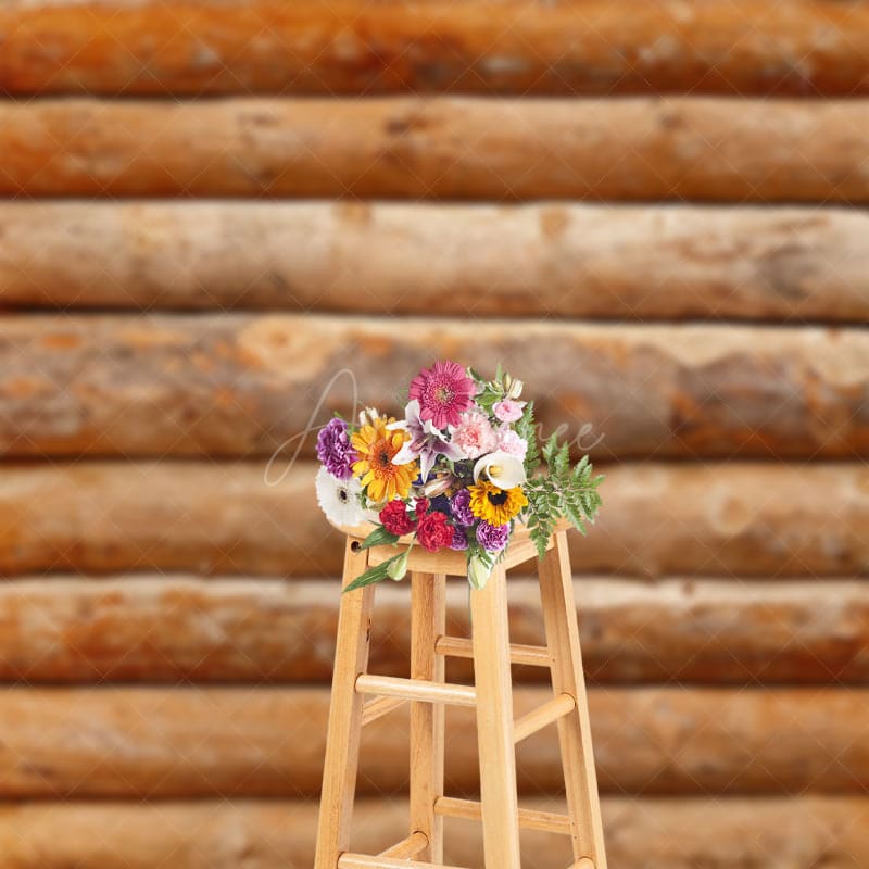 Aperturee - Brown Cabin Wood Texture Backdrop For Photography
