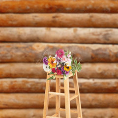 Aperturee - Brown Cabin Wood Texture Backdrop For Photography