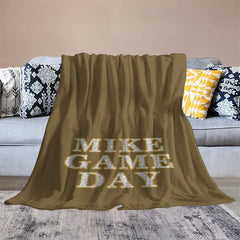 Aperturee - Brown Glitter Gold Stroke Personalized Name Blanket