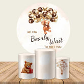 Aperturee Brown Teddy Bear Balloon Baby Shower Backdrop Kit