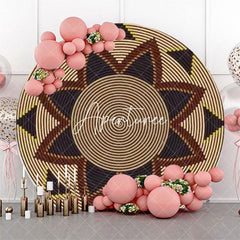 Aperturee - Brown Traditional Ethiopian Basket Round Backdrop