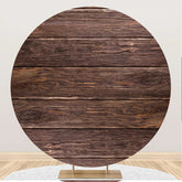 Aperturee - Brown Wooden Textured Floor Simple Circle Backdrop
