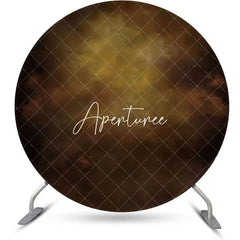 Aperturee - Brownish Yellow Oil Painting Texture Circle Backdrop