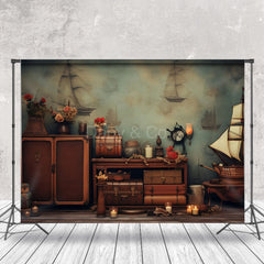 Aperturee - Cabinet Sailboard Floral Fine Art Backdrop For Photo