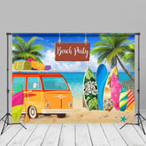 Aperturee - Camping Bus Surfboard Beach Summer Backdrop Photo Ideas