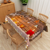 Aperturee - Candle Light Pendants Bokeh Wood Christmas Tablecloth