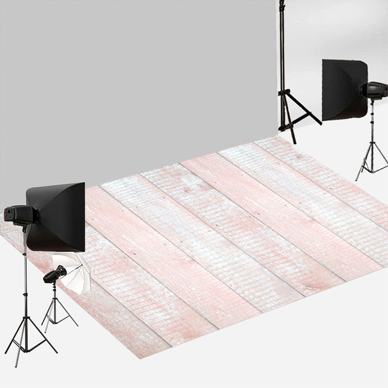 Aperturee - Candy Pink Wood Rubber Floor Mat For Photoshoot