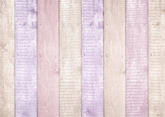 Aperturee - Candy Purple Vertical Photo Wood Rubber Floor Mat