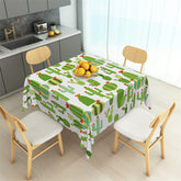 Aperturee - Cartoon Prickly Cactus Repeat Square Tablecloth