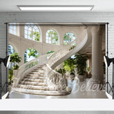 Aperturee - Cascading Majestic Staircase Architecture Backdrop
