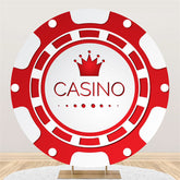 Aperturee Casino Crown Gear Wheel Red White Circle Backdrop