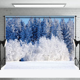 Aperturee - Cedar Snowy Forest Wonderland Winter Backdrop