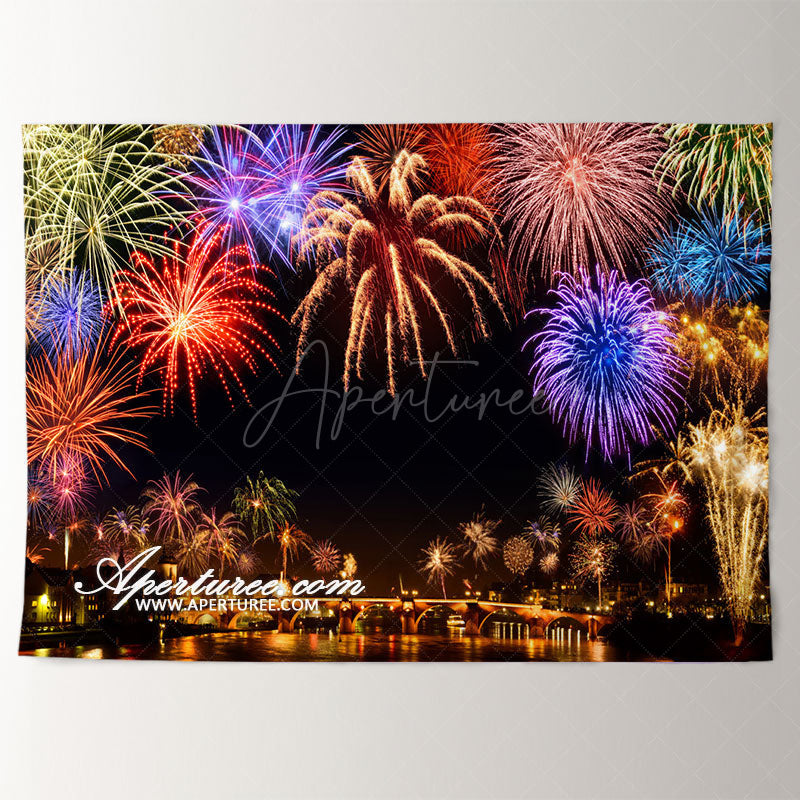 Aperturee - Celebration With Spraks Happy New Year Backdrop