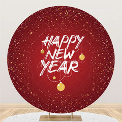 Aperturee - Christmas Balls Holiday Circle Happy New Year Backdrop