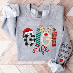 Aperturee - Christmas Love Custom Grandma Life Kids Sweatshirt