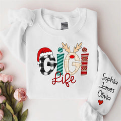 Aperturee - Christmas Love Custom Grandma Life Kids Sweatshirt