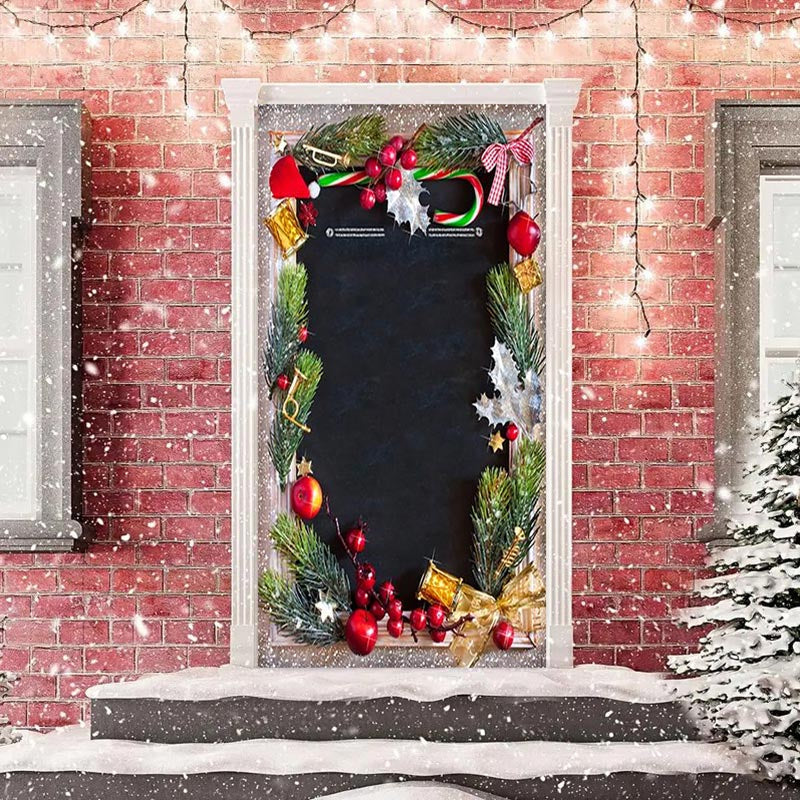 Aperturee - Christmas Picture Frame Plant Door Cover Decoration