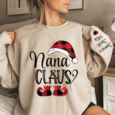Aperturee - Christmas Santa Hat Shoes Custom Nana Kids Sweatshirt