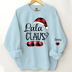Aperturee - Christmas Santa Hat Shoes Custom Nana Kids Sweatshirt