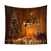 Aperturee - Christmas Tree Warm Light Candle Holiday Backdrop