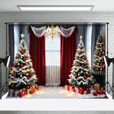 Aperturee - Christmas Tree Window Gifts Photoshoot Backdrop