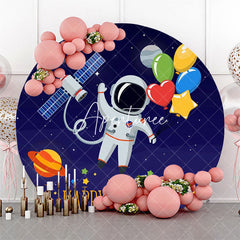 Aperturee - Circle Astronaut Satellite Galaxy Balloons Backdrop