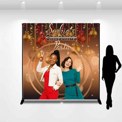 Aperturee - Circle Bauble Custom Photo Christmas Party Backdrop