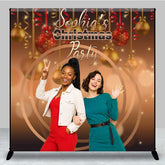 Aperturee - Circle Bauble Custom Photo Christmas Party Backdrop