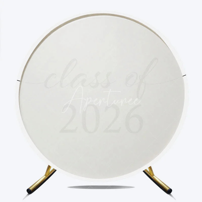 Aperturee - Circle Black White Simple Backdrop For Graduation