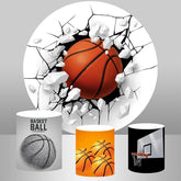 Aperturee Circle Broken Wall Basketball Happy Birthday Backdrop