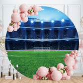 Aperturee - Circle Football Field Happy Birthday Backdrop For Boy