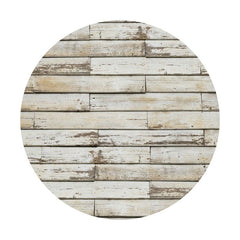 Aperturee - Circle Old White Wooden Backdrop For Birthday