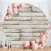 Aperturee - Circle Old White Wooden Backdrop For Birthday