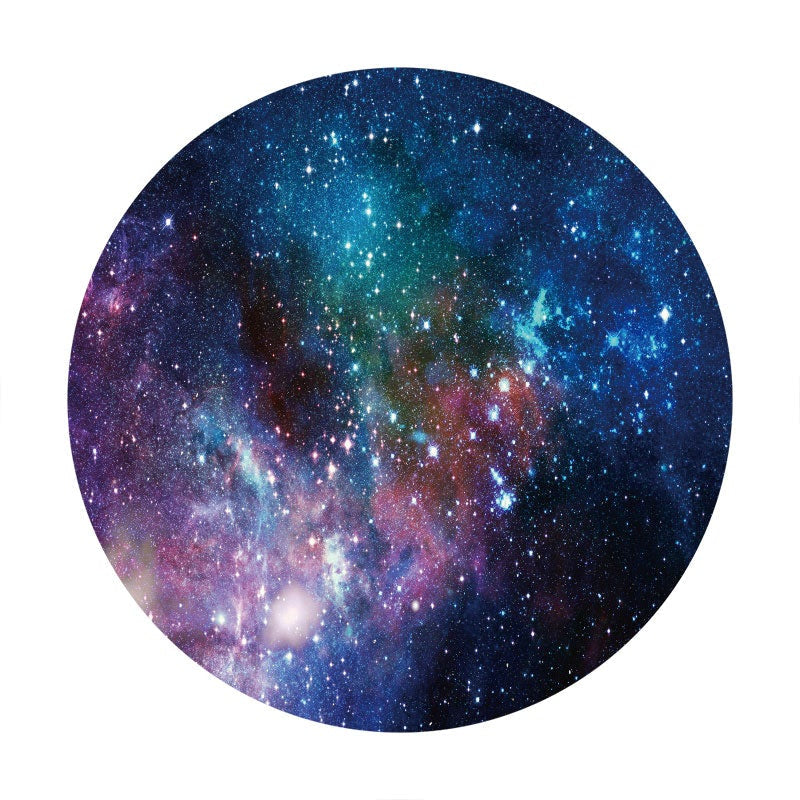 Aperturee - Circle Starry Sky Happy Birthday Backdrop For Party